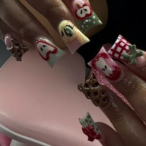 Colorful Cartoon Nail Art